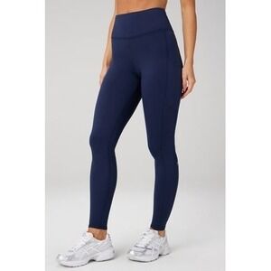 Fabletics Cold Weather High-Waisted Pocket Leggings Deep Navy Large Short NWT